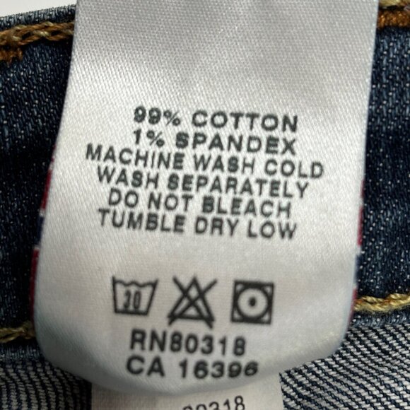 Lucky Brand Mid Rise Flare Women's size 31 Dark Wash Blue Denim Jeans - Picture 3 of 4